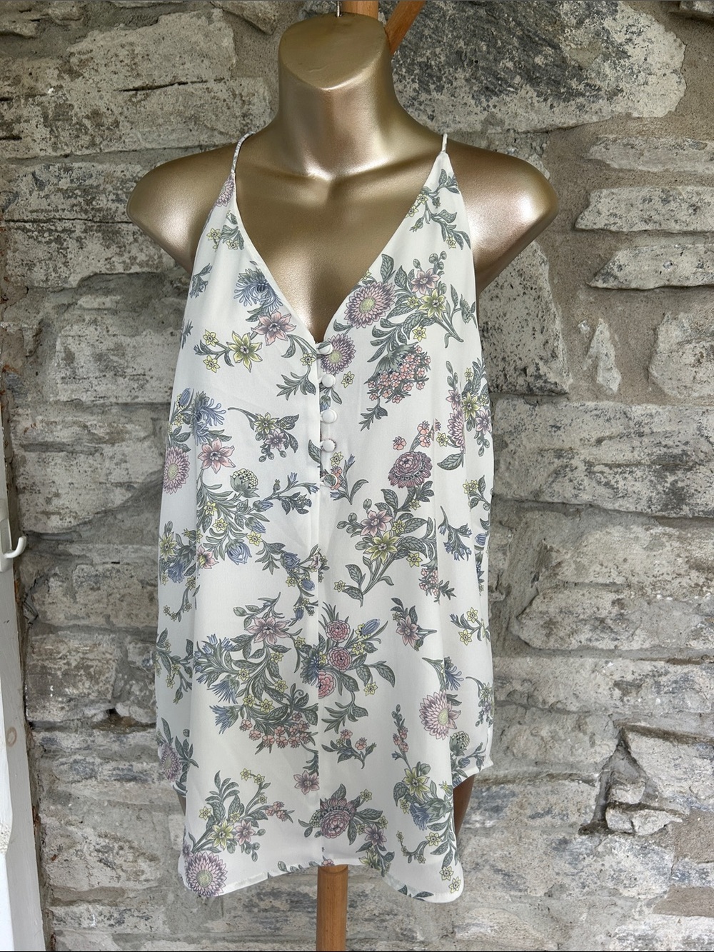 Floral V-Neck Spaghetti Strap top